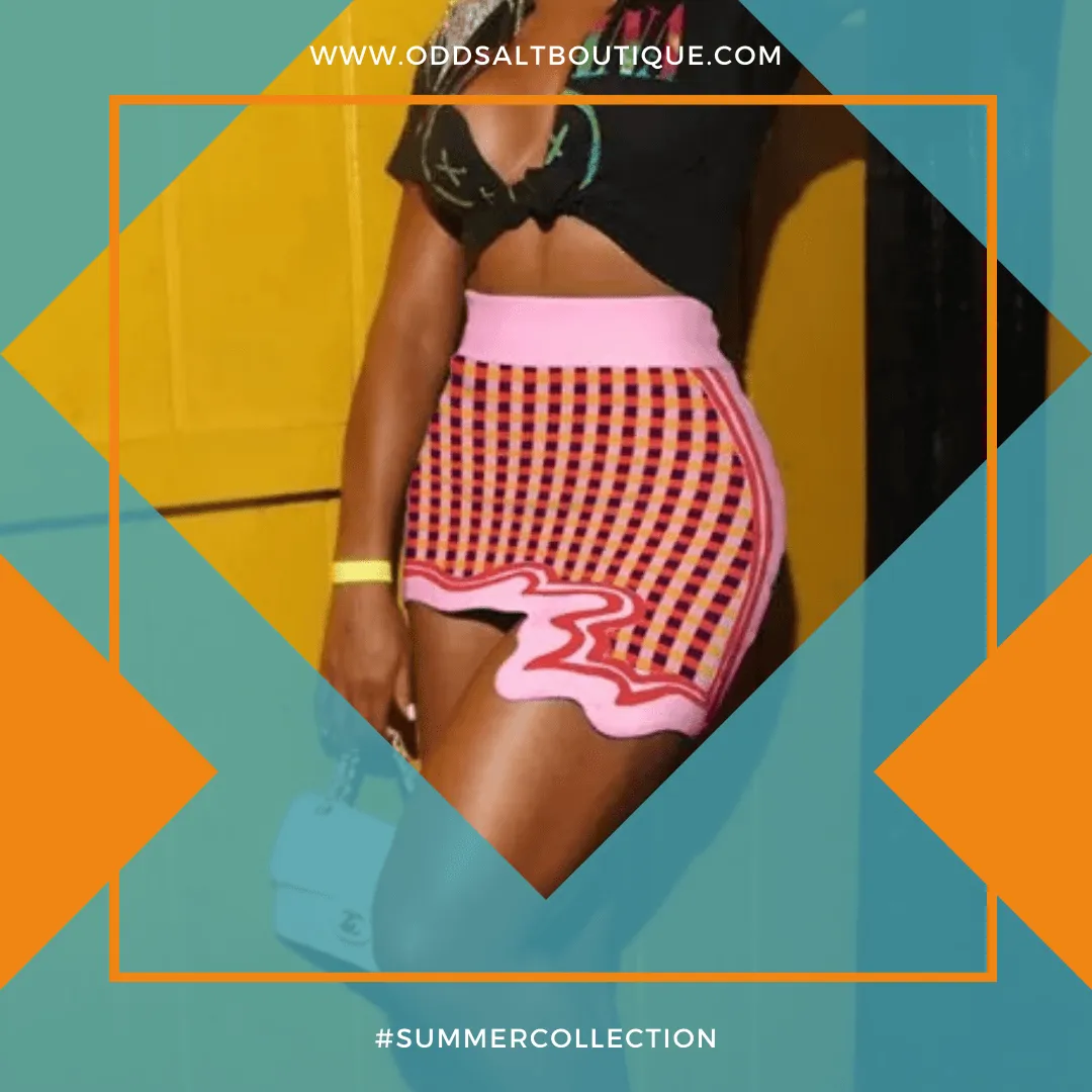 Asymmetrical Sport Retro Mini Skirt