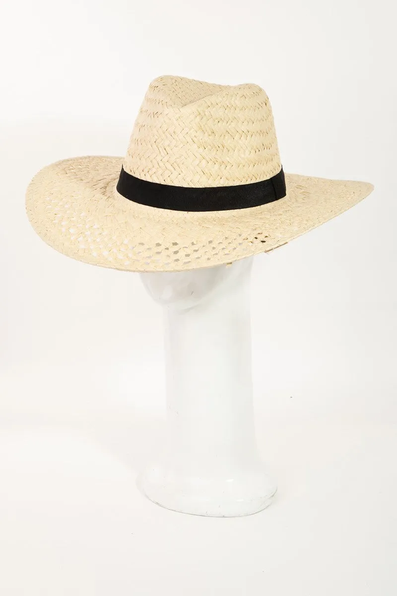 Basket Weave Straw Sun Hat