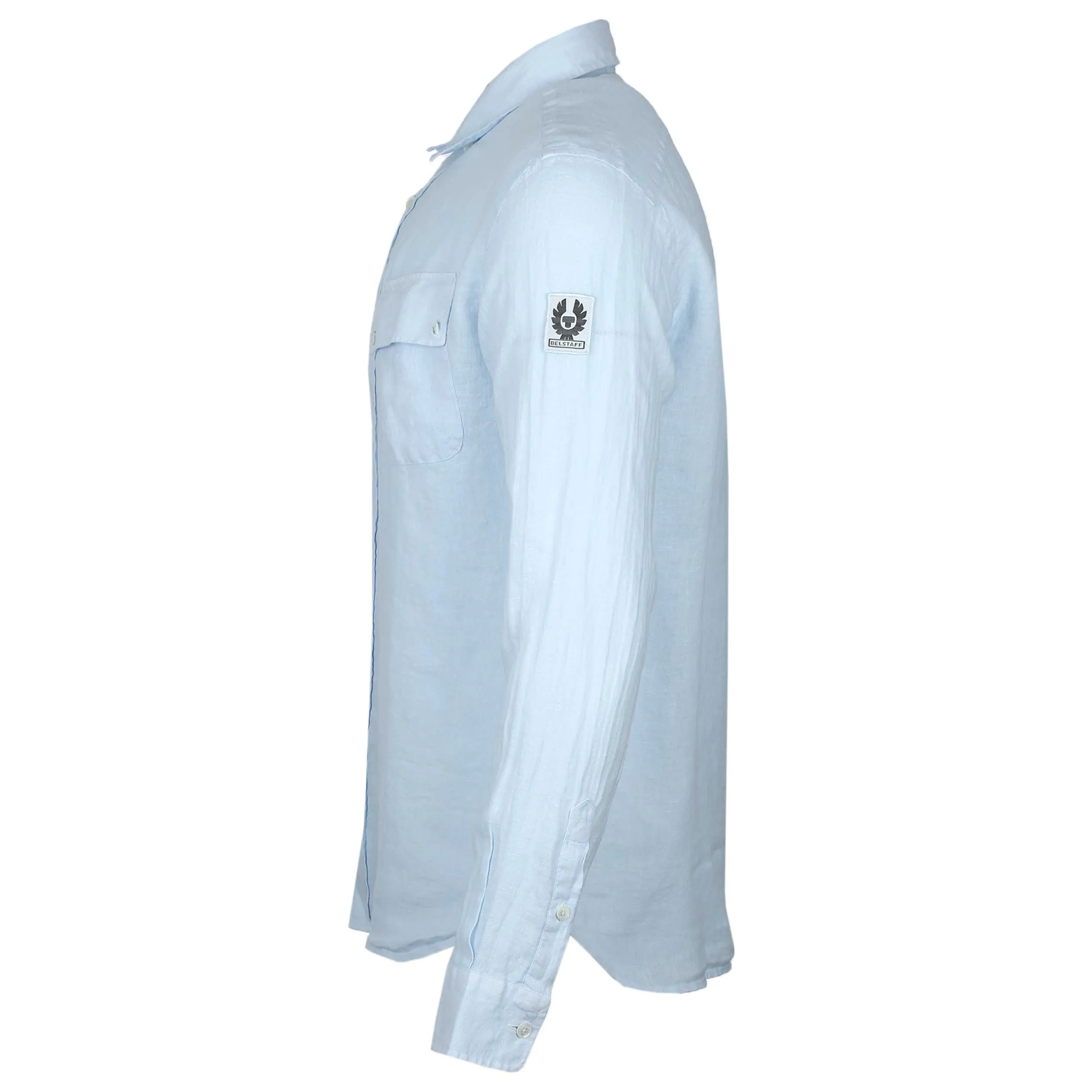 Belstaff Linen Pitch Shirt in Sky Blue