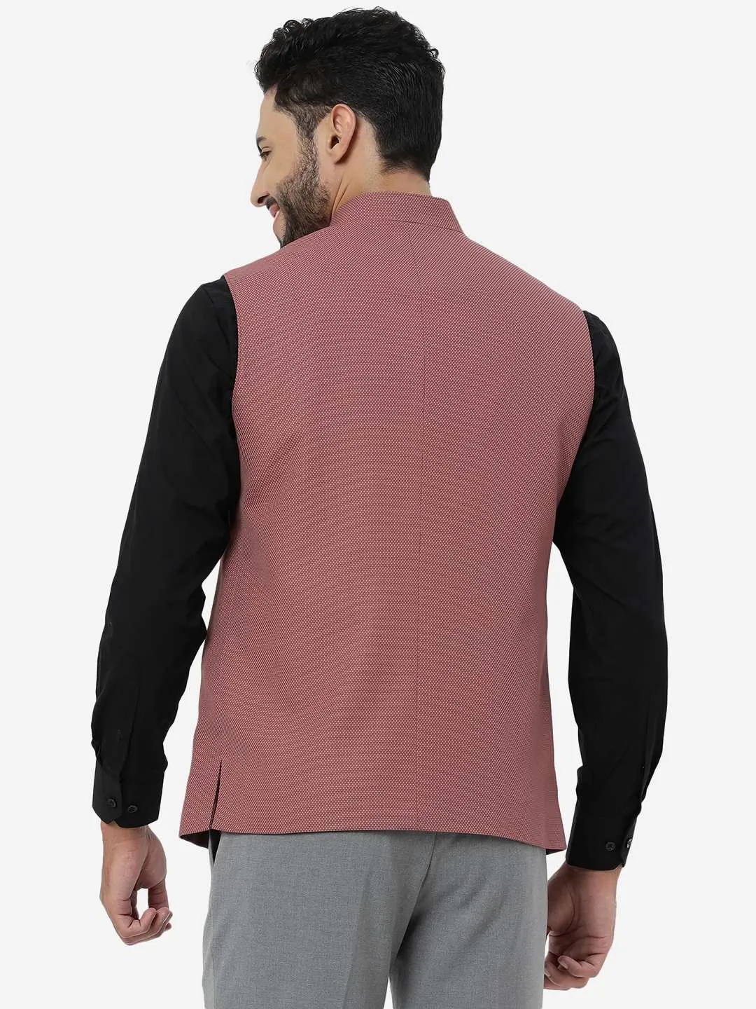 Brick Red Solid Regular Fit Modi Jacket | JadeBlue