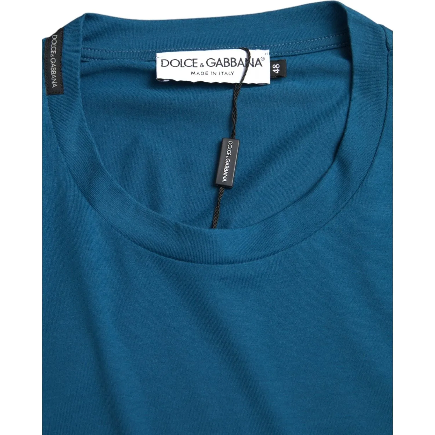 Dolce & Gabbana Blue Logo Round Neck Short Sleeves T-shirt