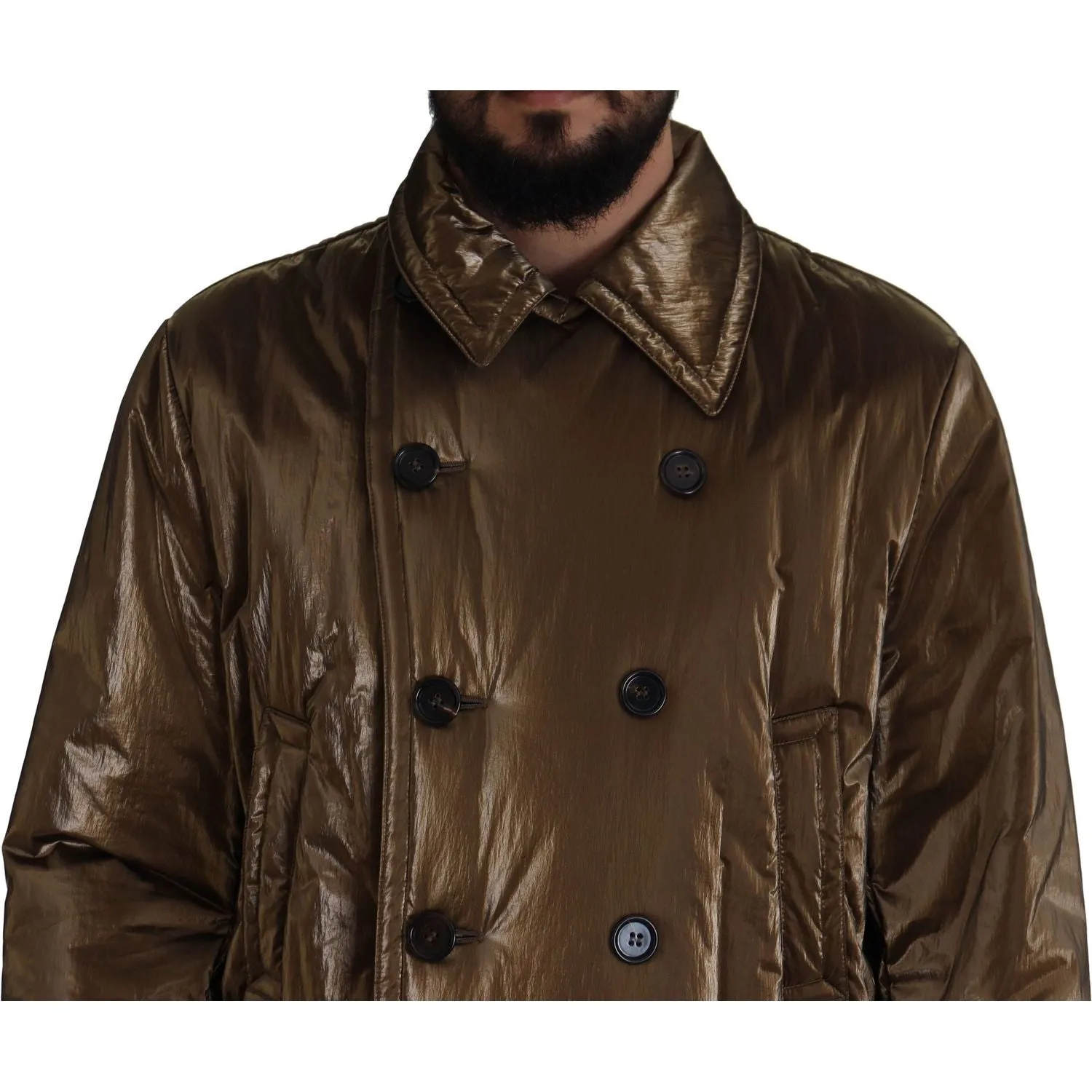 Dolce & Gabbana Elegant Bronze Double-Breasted Jacket