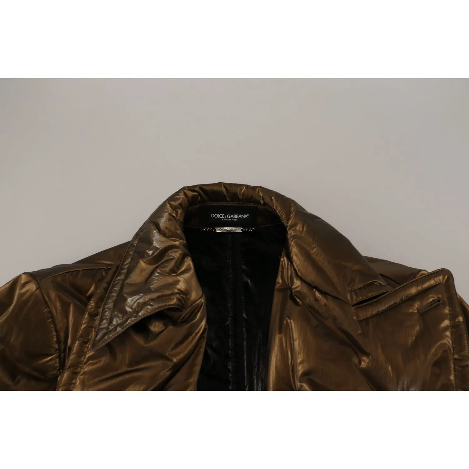 Dolce & Gabbana Elegant Bronze Double-Breasted Jacket