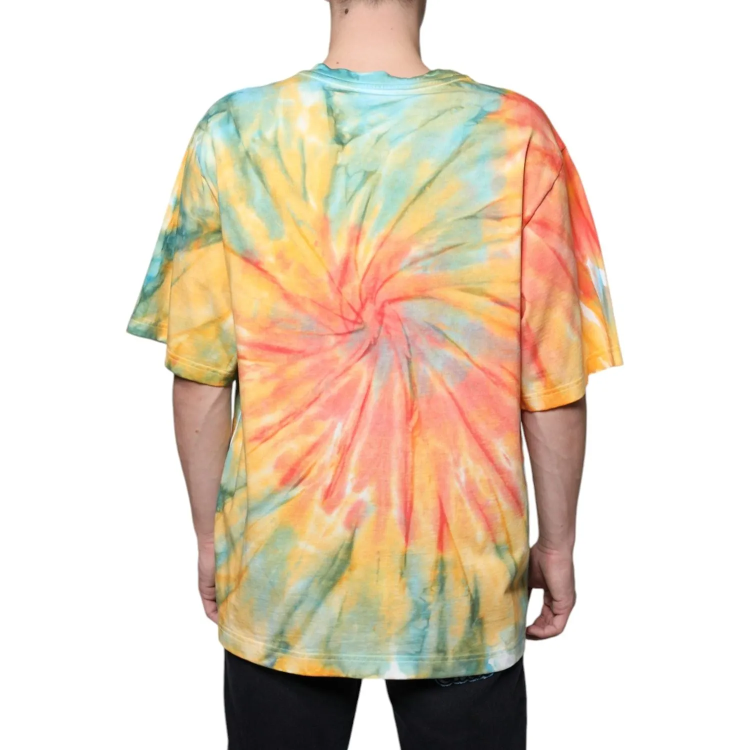 Dolce & Gabbana Multicolor Tie-Dye Logo Cotton T-shirt