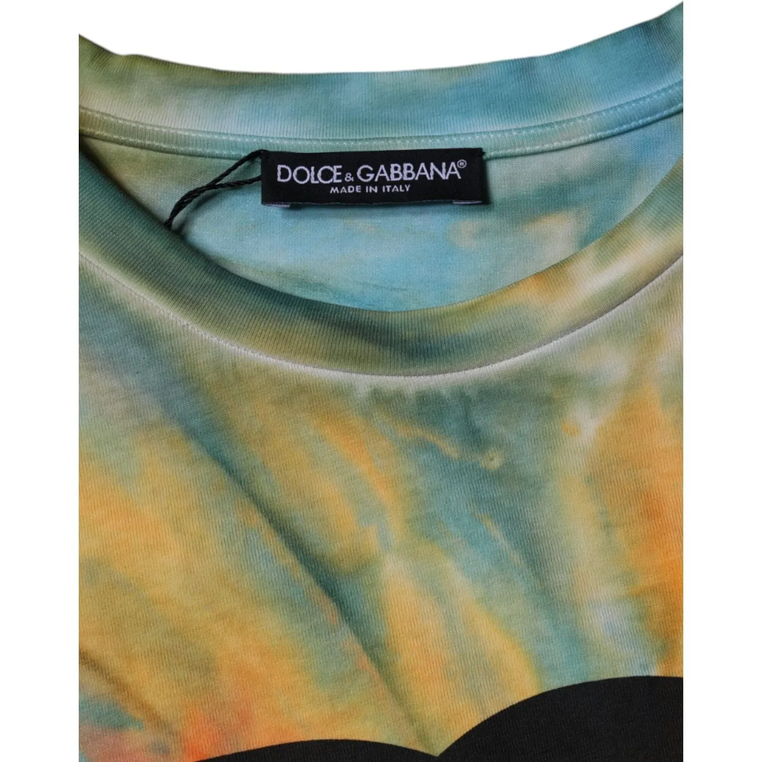 Dolce & Gabbana Multicolor Tie-Dye Logo Cotton T-shirt