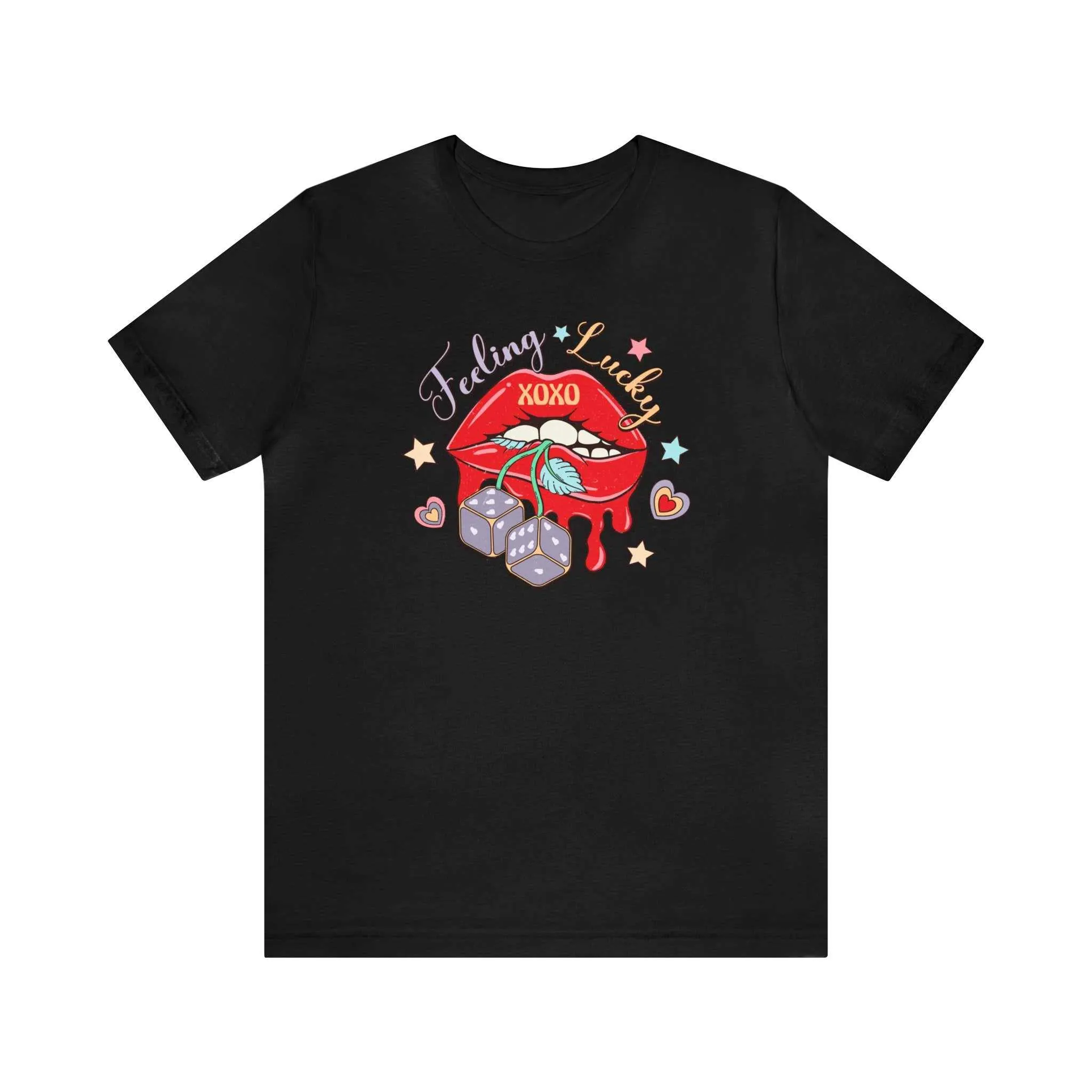 Feeling Lucky Valentine's Day T-Shirt for Female, Lover, Boyfriend, Girlfriend, Partner