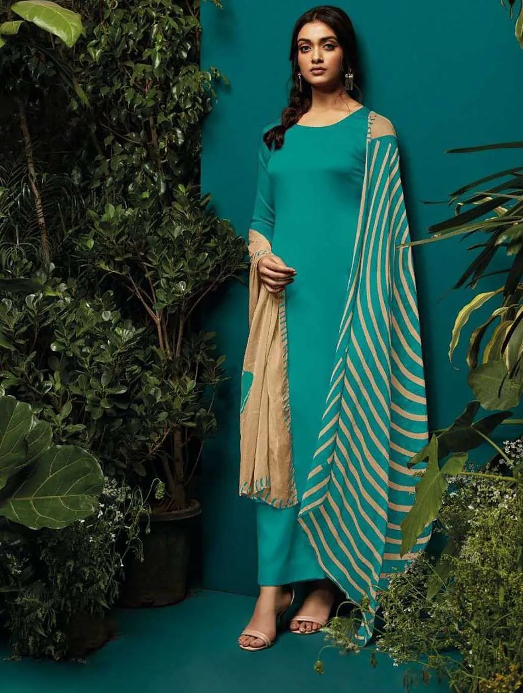 Ganga Pure Cotton Unstitched Salwar Suits With Dupatta