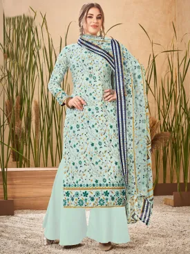 Green Viscose Silk Unstitched Suit with Chiffon Dupatta