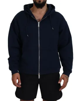 Hooded Full Zip Cotton Sweater