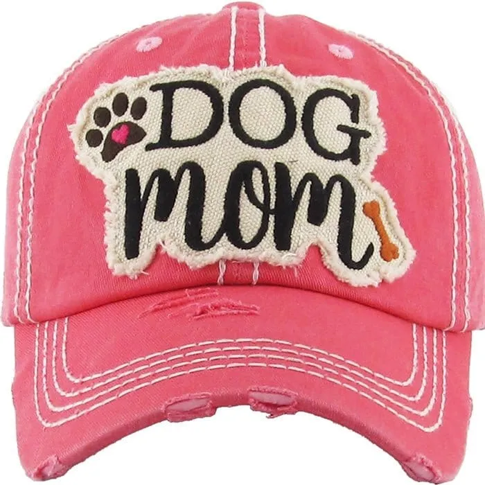 KBV1140 "DOG MOM" Washed Vintage Premium Cotton Cap