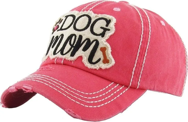 KBV1140 "DOG MOM" Washed Vintage Premium Cotton Cap