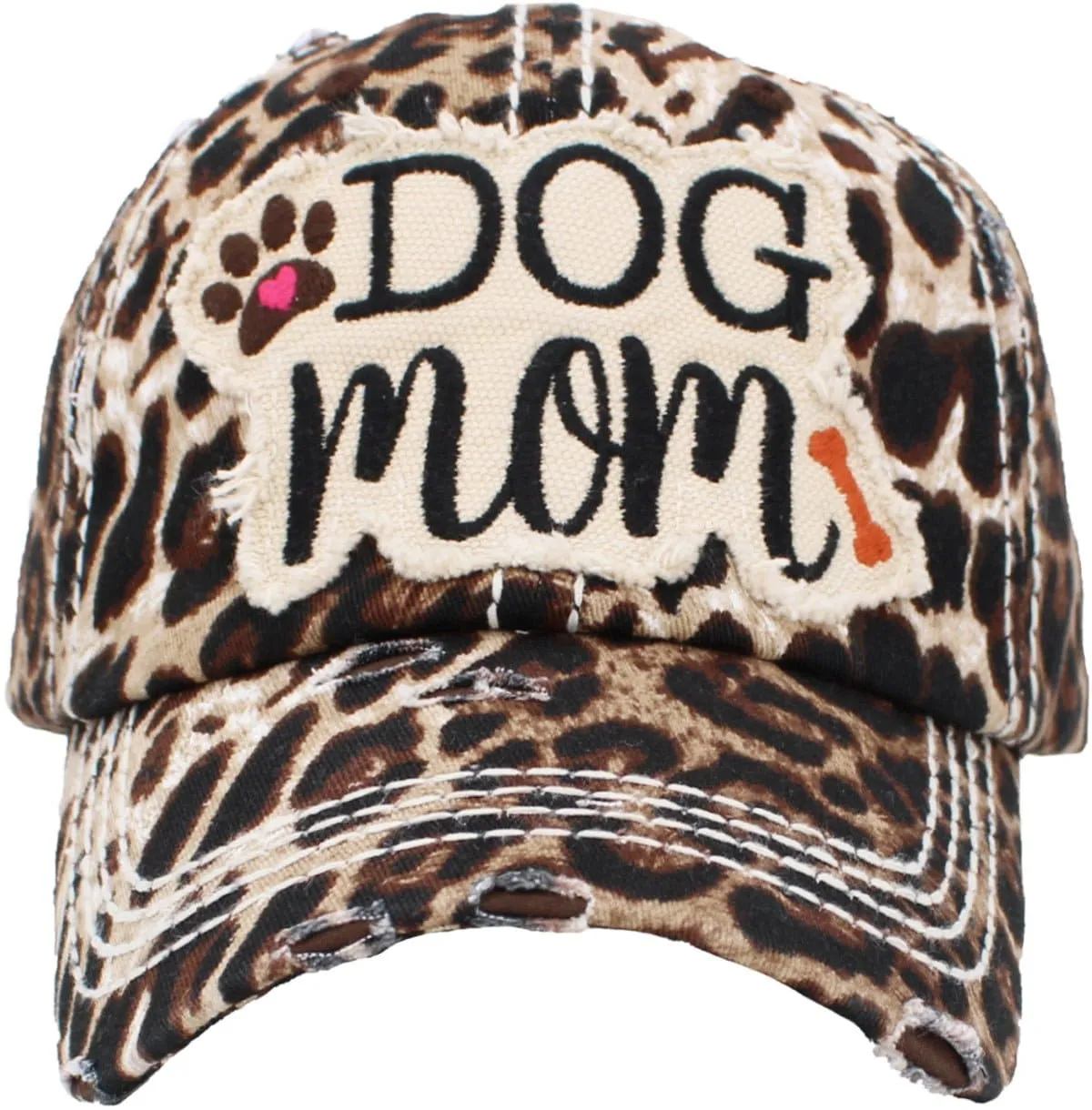 KBV1140 "DOG MOM" Washed Vintage Premium Cotton Cap