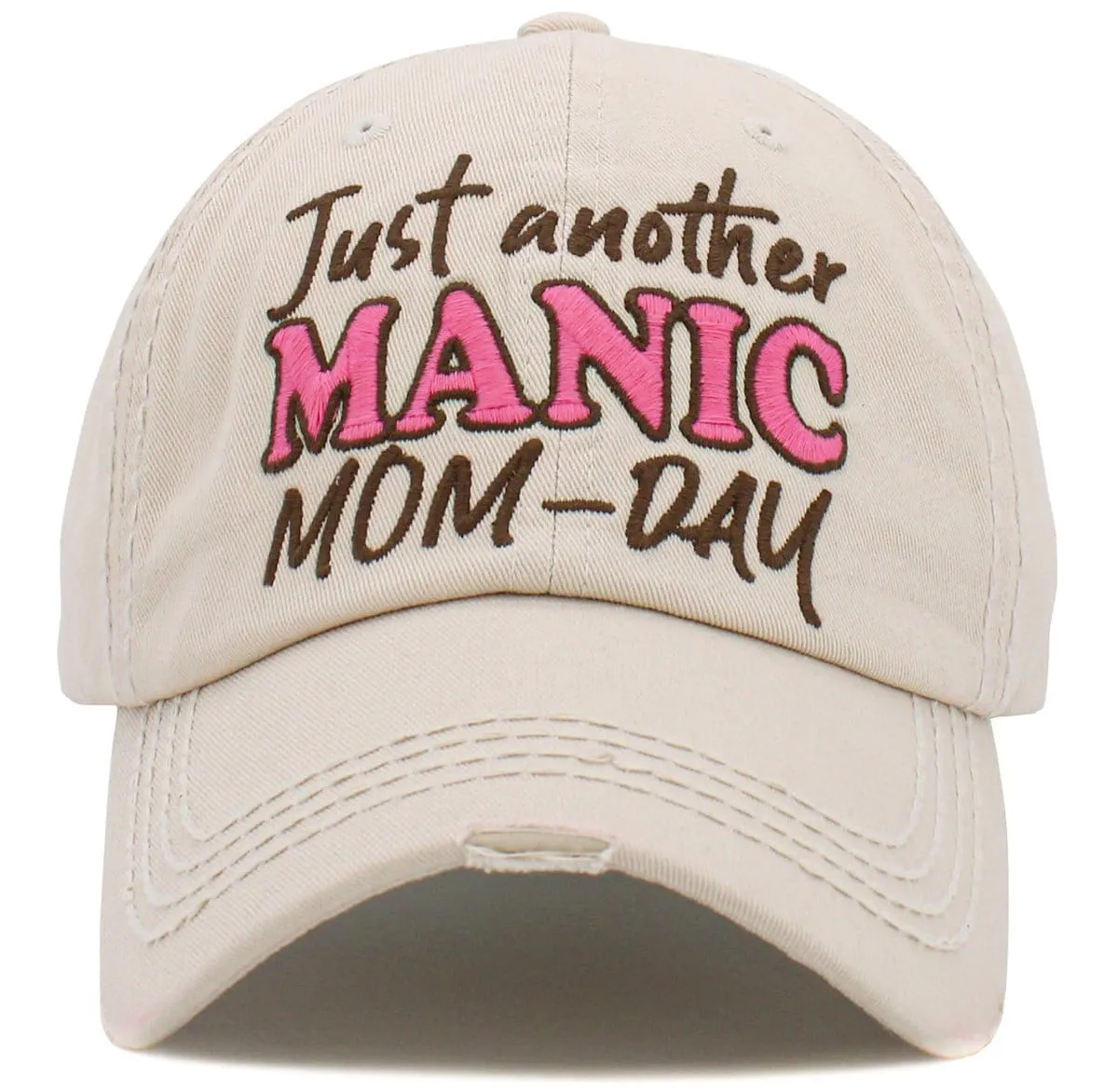 KBV1472 'Just another Manic Mom'  Washed Vintage Ballcap