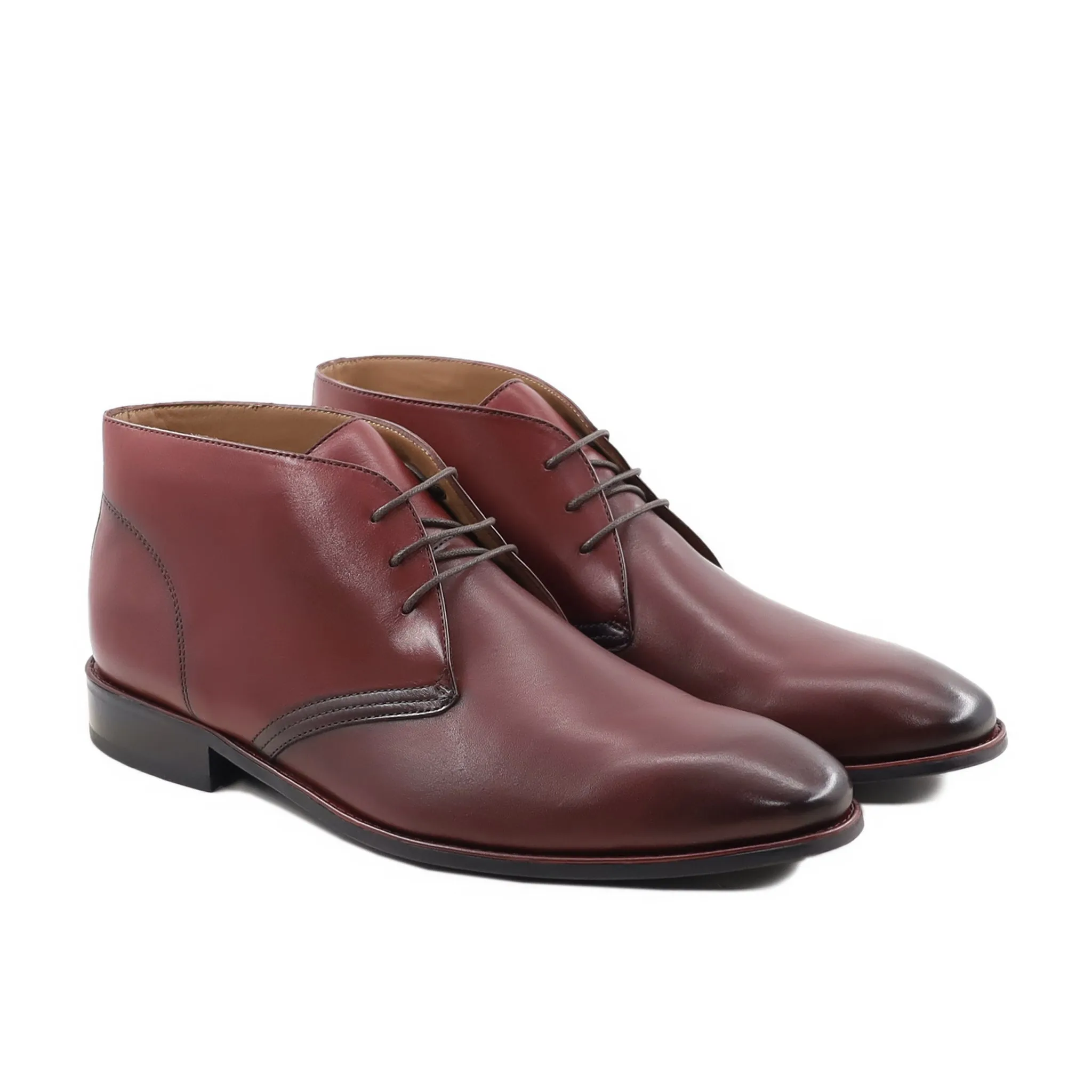 kosei - Men's Reddish Brown Calf Leather Chukka Boot