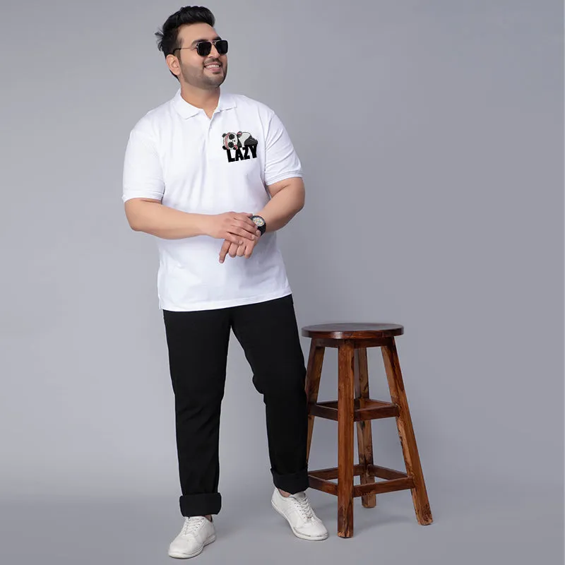 Lazy Panda Plus Size Polo T-shirt