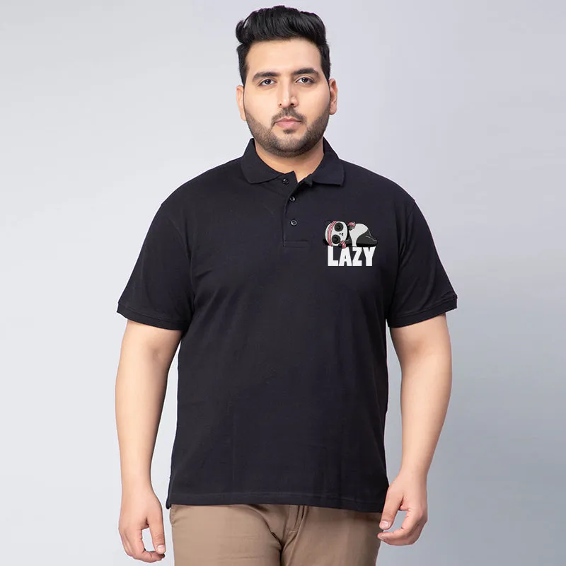 Lazy Panda Plus Size Polo T-shirt