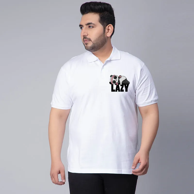 Lazy Panda Plus Size Polo T-shirt