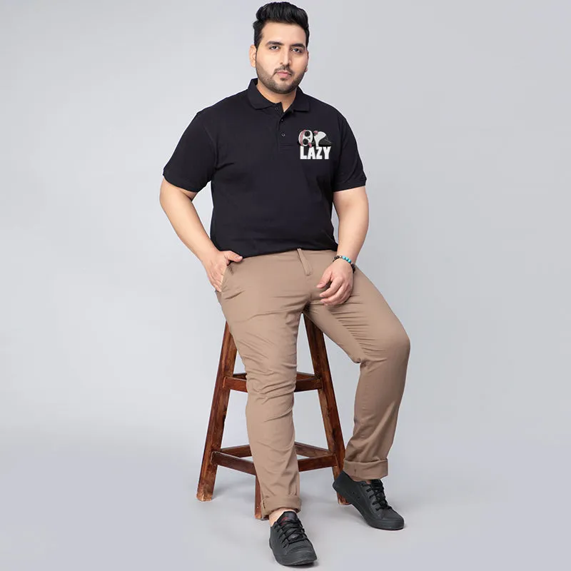 Lazy Panda Plus Size Polo T-shirt