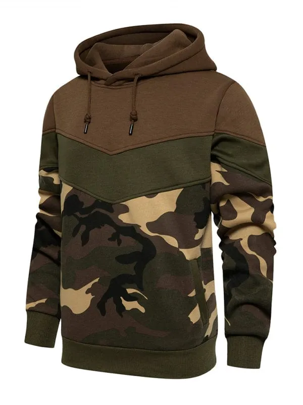 Men's Color Contrast Hoodie Sweatshirt