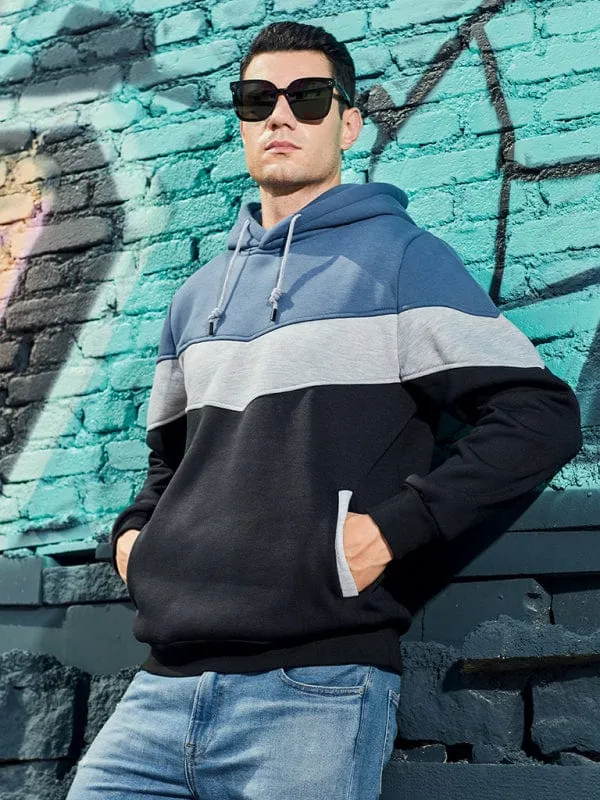 Men's Color Contrast Hoodie Sweatshirt