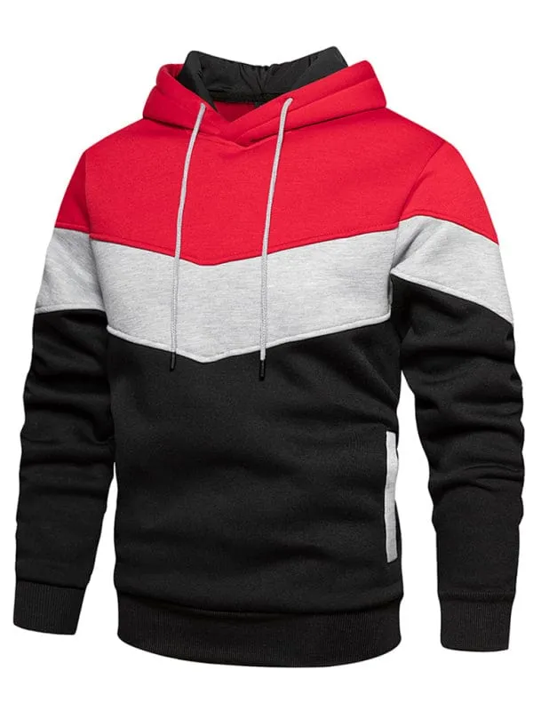 Men's Color Contrast Hoodie Sweatshirt