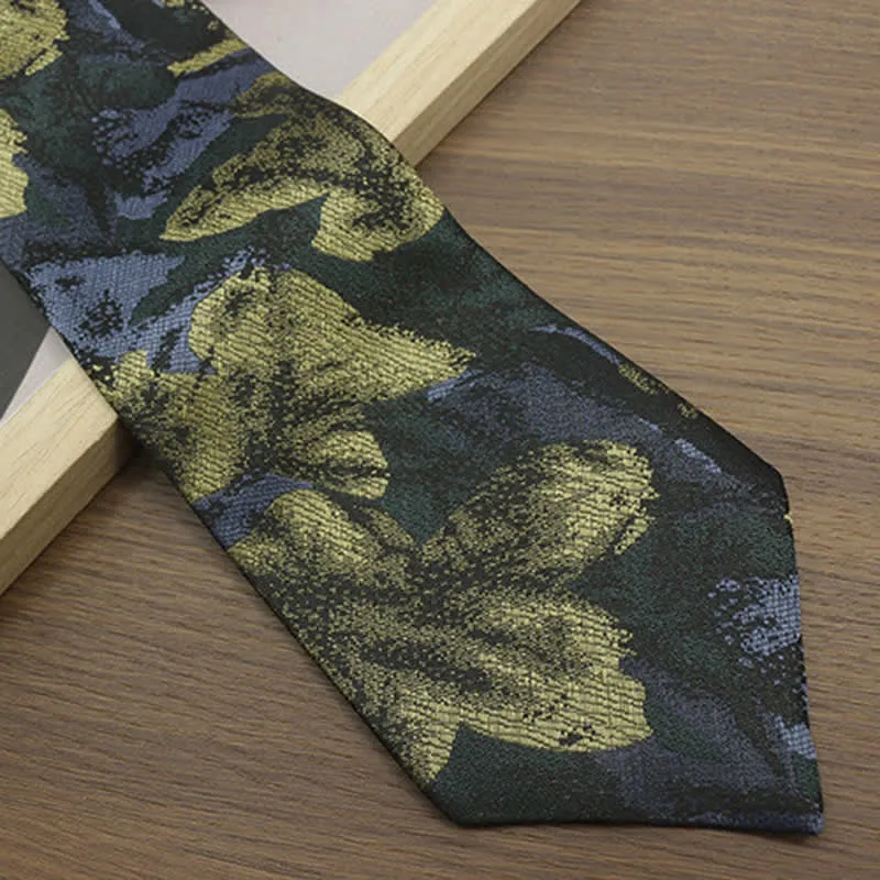 Men's Vintage Floral Printed Casual Wide Necktie