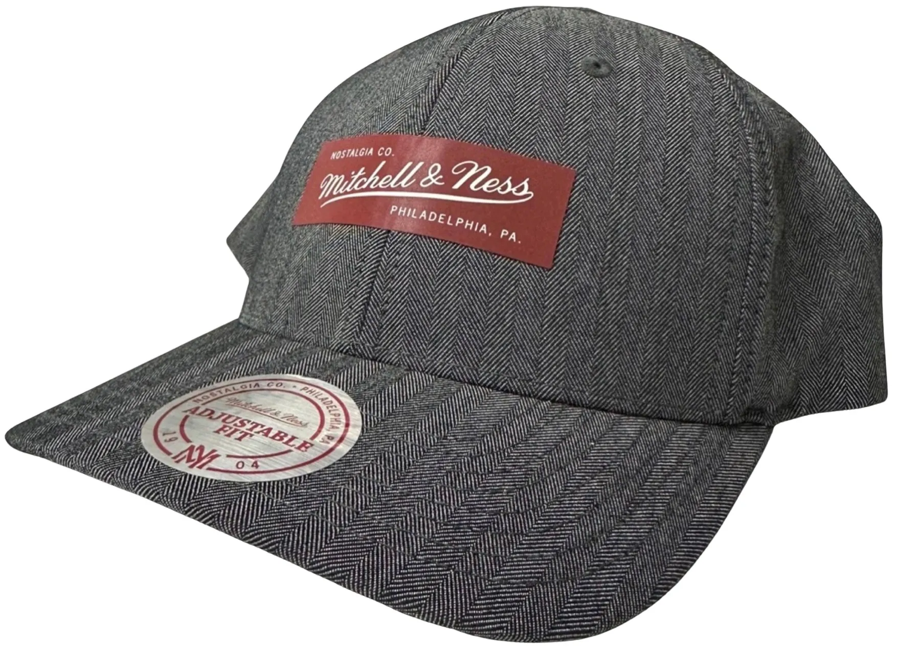 *Mitchell & Ness* curved beak snapback hat (Grey)