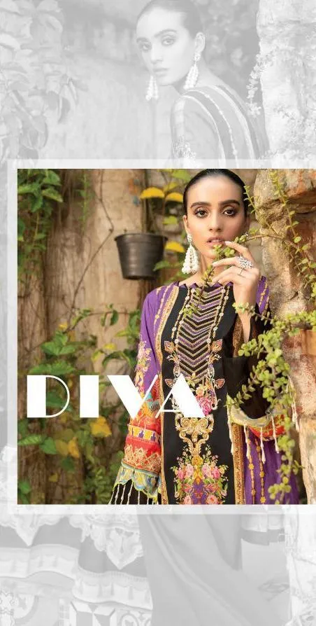 Pure Lawn Digital Style Printed Purple Karachi Dress Material