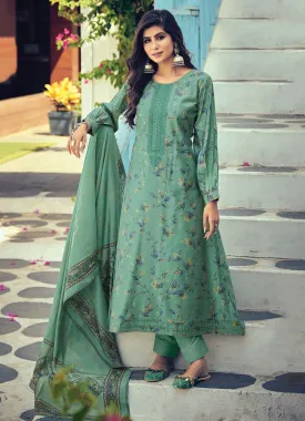 Pure Muslin Party Wear Unstitched Women Salwar Suit Material