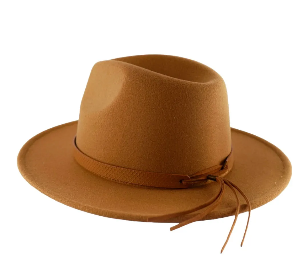 Rivet Fedora - Dark Tan