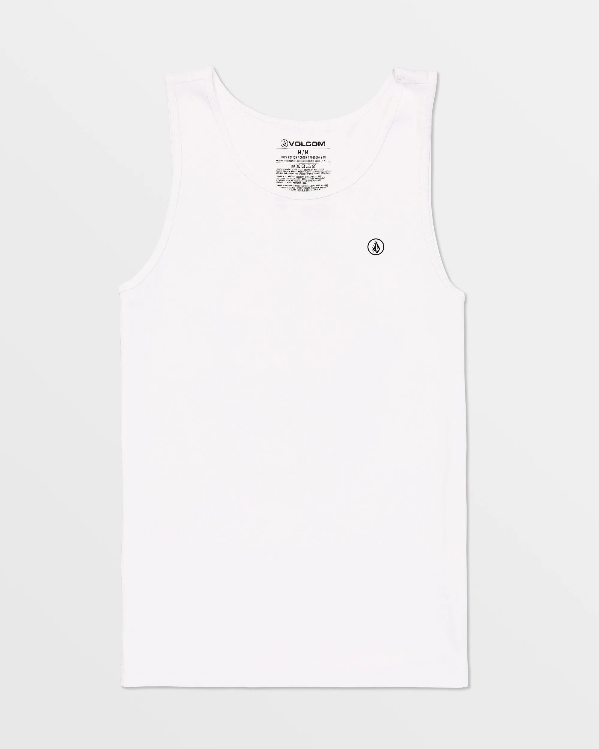 Solid Heather Tank - White