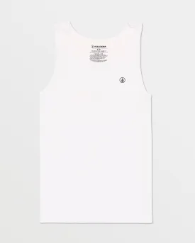 Solid Heather Tank - White