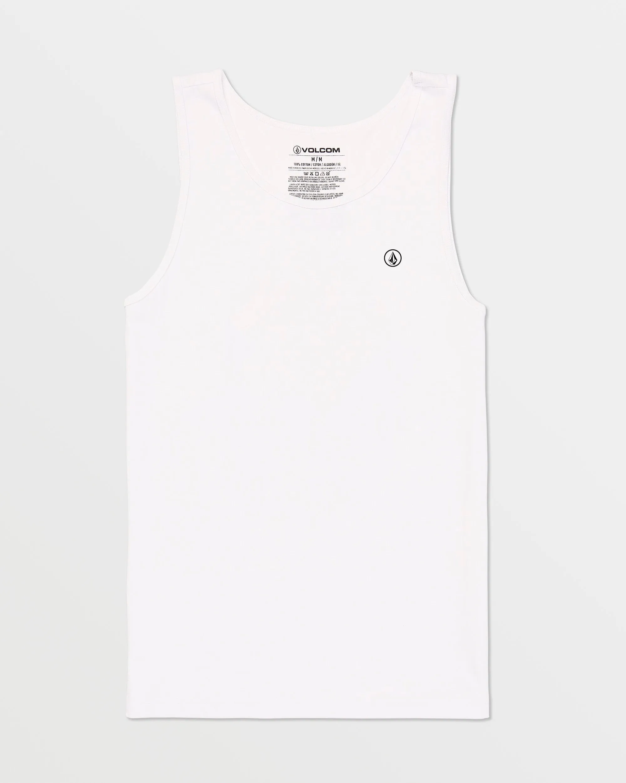 Solid Heather Tank - White