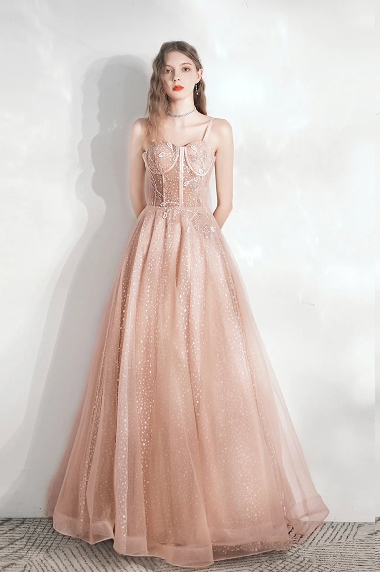 solvbao Cute Tulle Long Prom Dresses, Lovely A-Line Evening Graduation Dresses