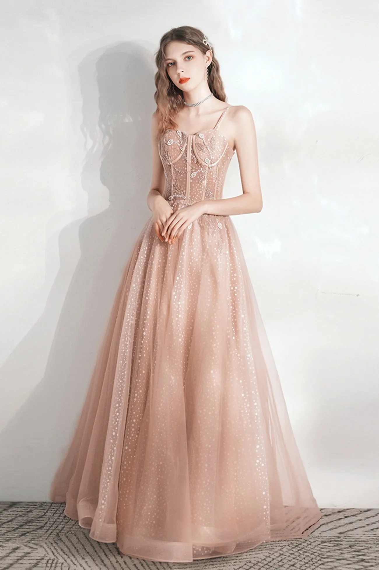 solvbao Cute Tulle Long Prom Dresses, Lovely A-Line Evening Graduation Dresses