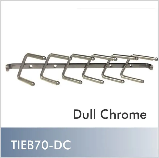 Stationary Tie Rack, Dull Chrome