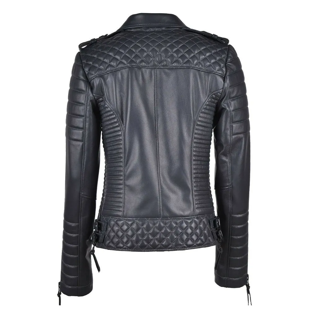 STUNNING WOMEN LEATHER JACKET