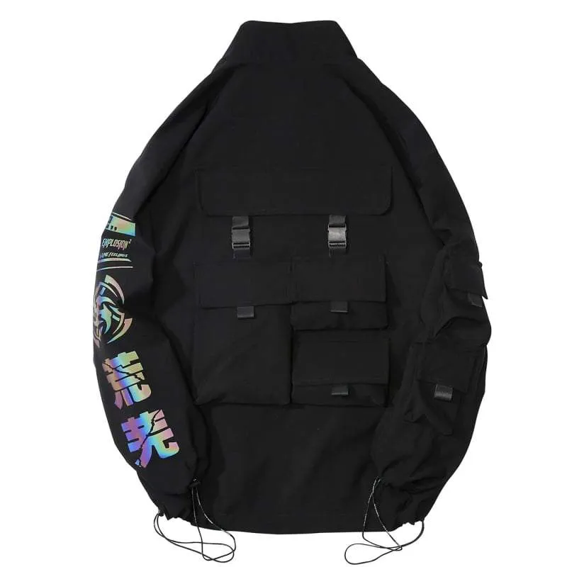 Techwear Black Reflective Jacket