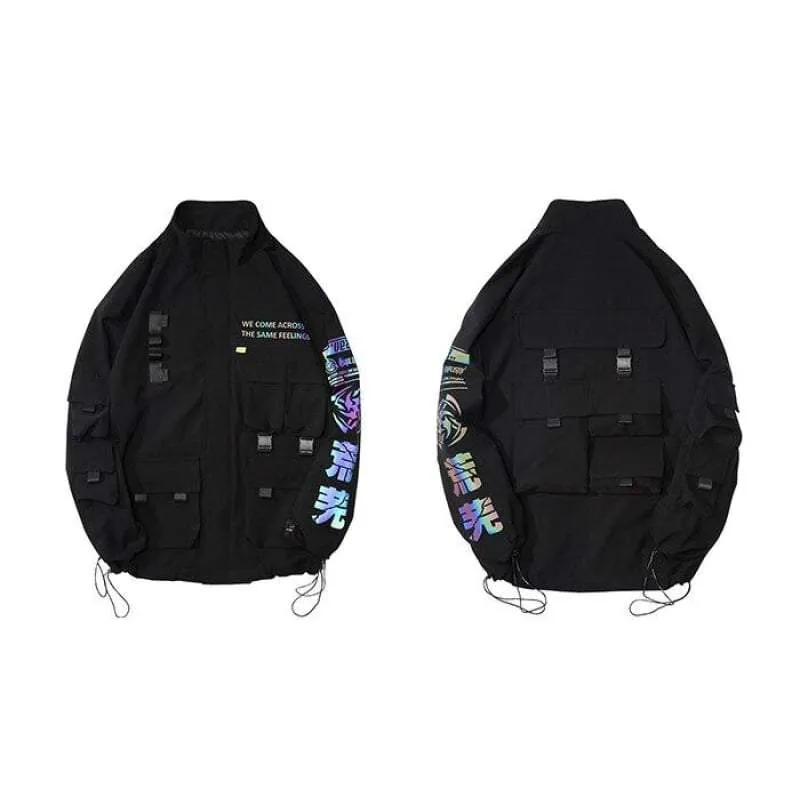 Techwear Black Reflective Jacket