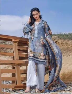 Unstitched Blue Ayesha Zara Pakistani Style Salwar Suits