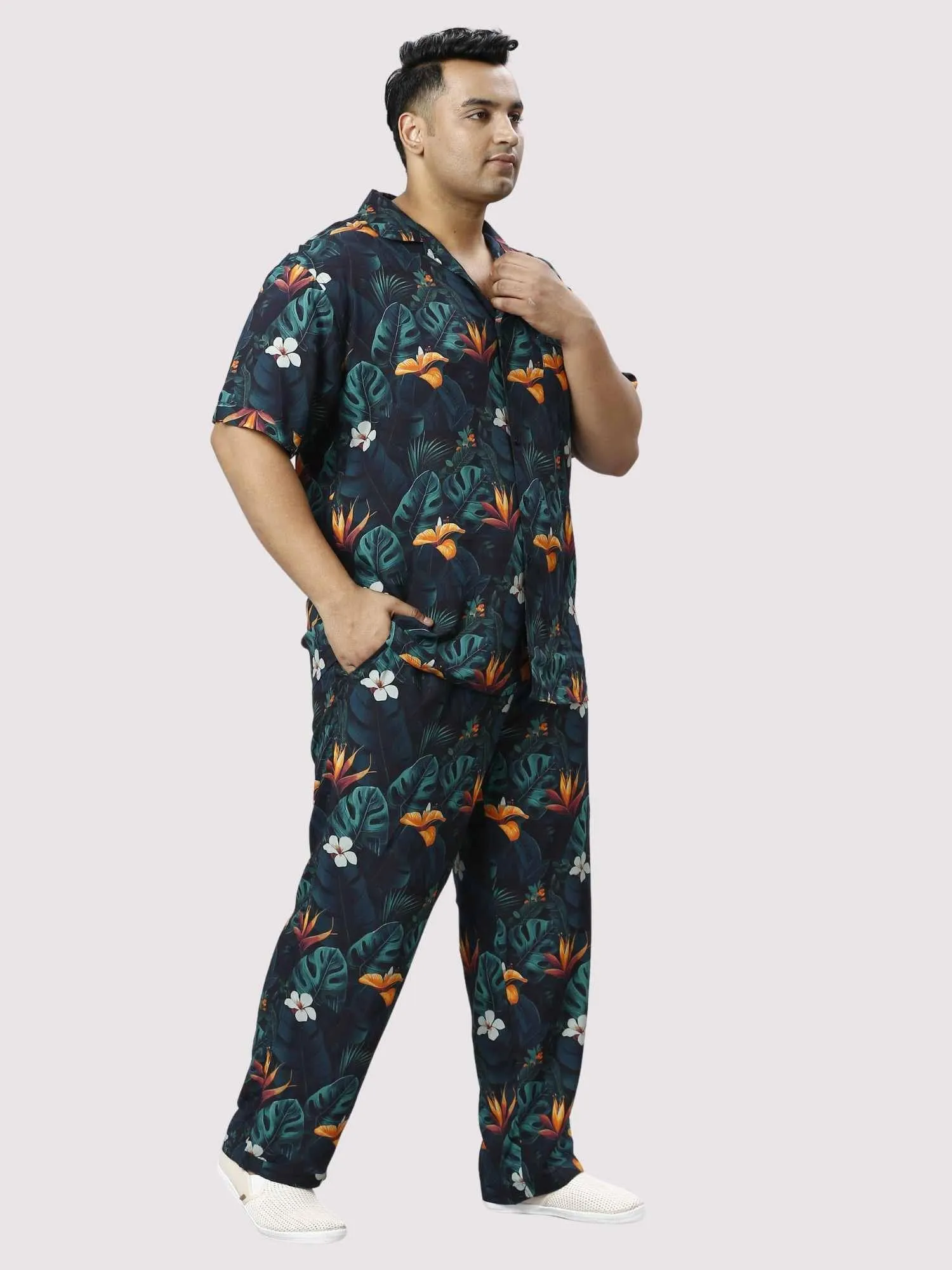 Wild Lush Digital Printed Full Co-ords Set Men's Plus Size