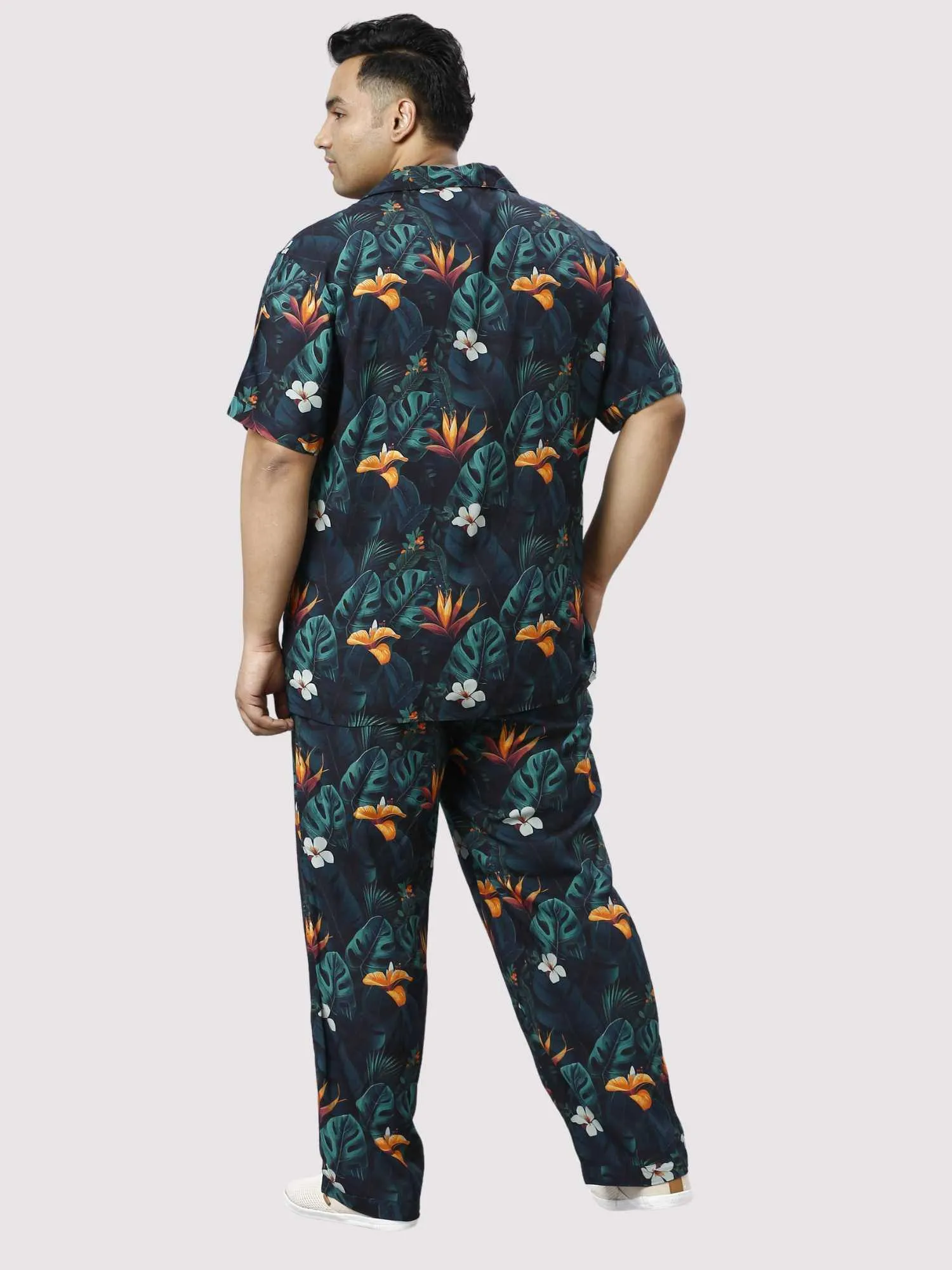 Wild Lush Digital Printed Full Co-ords Set Men's Plus Size