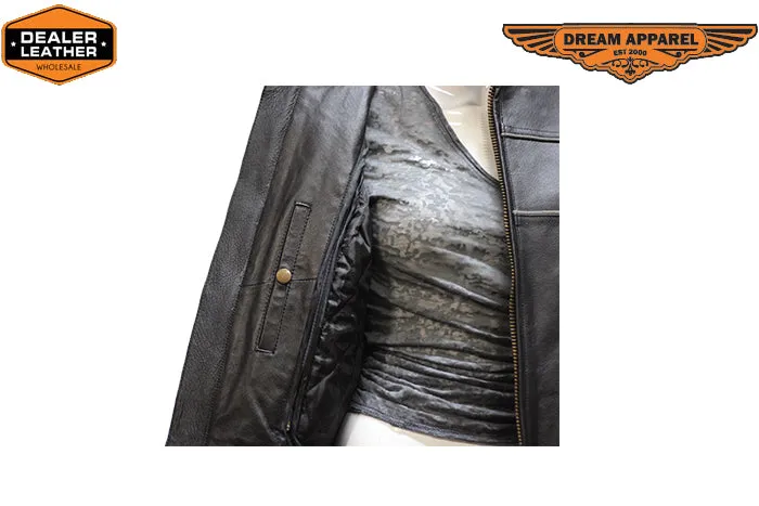 Womens Soft Leather Jacket With Air Vents